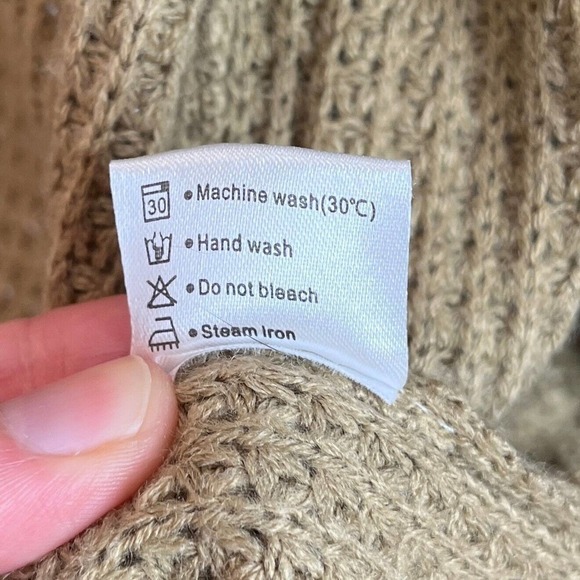 Zesica Women's Cardigan Sweater M Tan Brown Open Front Long Sleeve Soft Knit - Picture 8 of 8